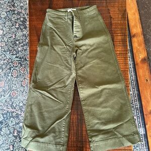 Wide leg, cropped Madewell pants size 27